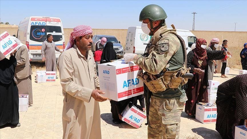 Turkey distributes aid in northern Syria amid virus outbreak
