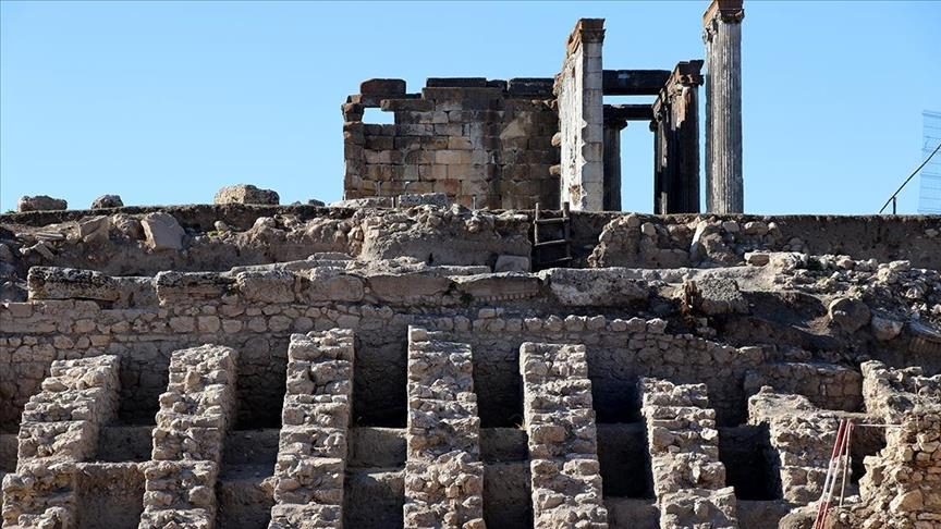 Oil lamps shop unearthed in an ancient city in western Turkey